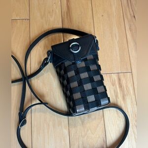 Longaberger To Go Small Bucket Crossbody Basket Bag Purse